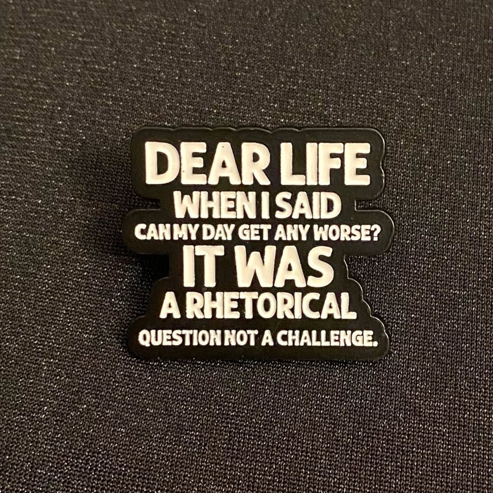 Ouch. Enamel pin or magnet expresses that “having a bad day” feeling perfectly